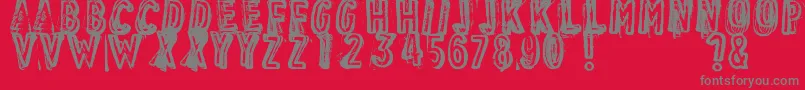 Police VintageFindDistressed – polices grises sur fond rouge