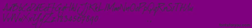 Dj1trial Font – Black Fonts on Purple Background