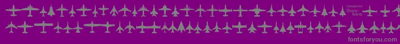 フォントPlanest – 紫の背景に灰色の文字