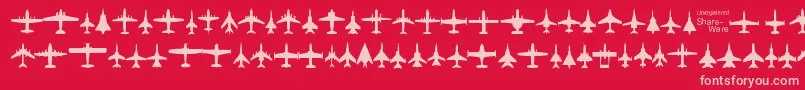 Planest Font – Pink Fonts on Red Background