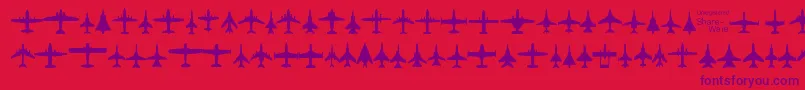 Planest Font – Purple Fonts on Red Background