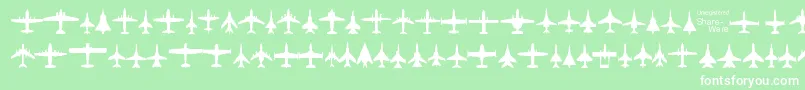Planest Font – White Fonts on Green Background