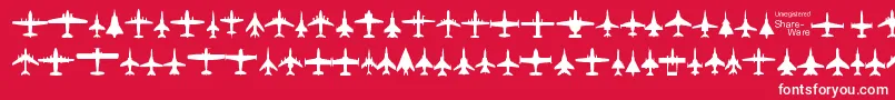 Fonte Planest – fontes brancas em um fundo vermelho