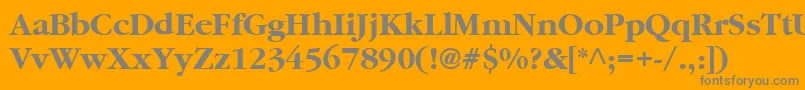 フォントSaturnBold – オレンジの背景に灰色の文字