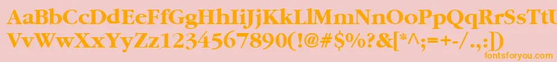 SaturnBold Font – Orange Fonts on Pink Background