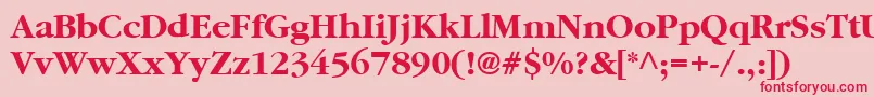 SaturnBold Font – Red Fonts on Pink Background