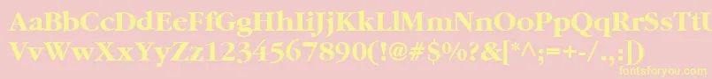 SaturnBold Font – Yellow Fonts on Pink Background