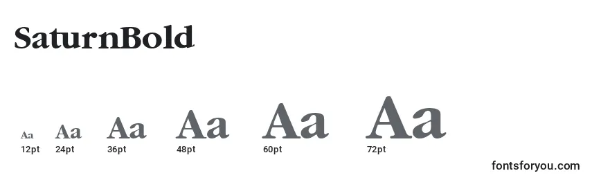SaturnBold Font Sizes
