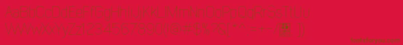 EarlyTimesThinDemo Font – Brown Fonts on Red Background