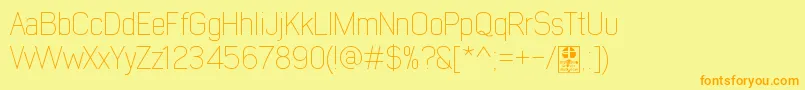 EarlyTimesThinDemo Font – Orange Fonts on Yellow Background