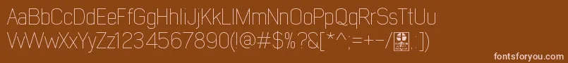 Шрифт EarlyTimesThinDemo – розовые шрифты на коричневом фоне