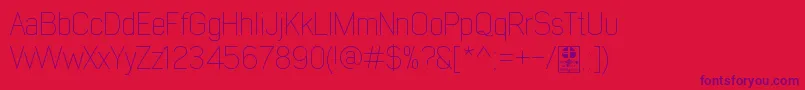 EarlyTimesThinDemo Font – Purple Fonts on Red Background