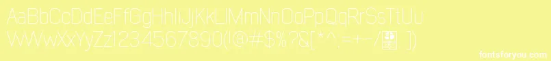 EarlyTimesThinDemo Font – White Fonts on Yellow Background