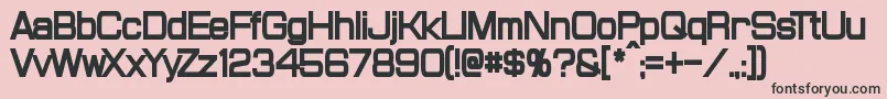 ProbertCondensedBlack-Schriftart – Schwarze Schriften auf rosa Hintergrund