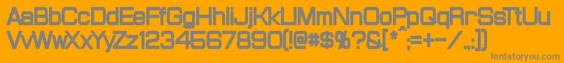 ProbertCondensedBlack Font – Gray Fonts on Orange Background