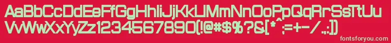 Шрифт ProbertCondensedBlack – зелёные шрифты на красном фоне