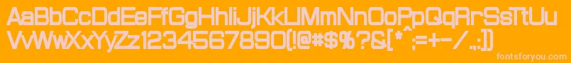 ProbertCondensedBlack Font – Pink Fonts on Orange Background