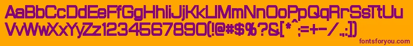 ProbertCondensedBlack Font – Purple Fonts on Orange Background