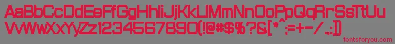 ProbertCondensedBlack Font – Red Fonts on Gray Background