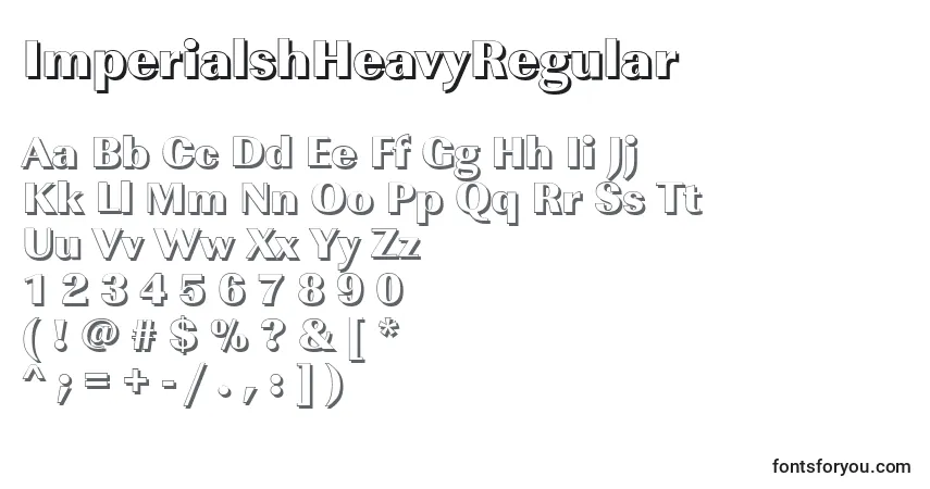 Czcionka ImperialshHeavyRegular – alfabet, cyfry, specjalne znaki