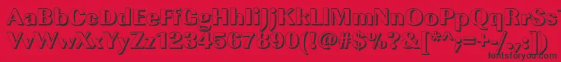 ImperialshHeavyRegular Font – Black Fonts on Red Background