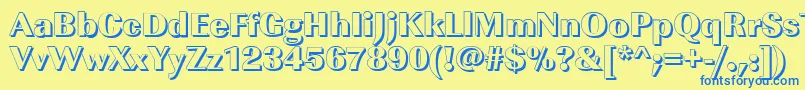 ImperialshHeavyRegular Font – Blue Fonts on Yellow Background