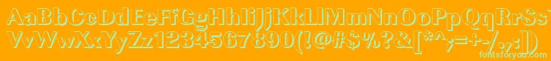 ImperialshHeavyRegular Font – Green Fonts on Orange Background