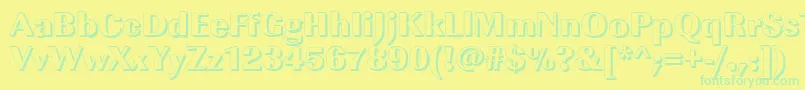 ImperialshHeavyRegular Font – Green Fonts on Yellow Background