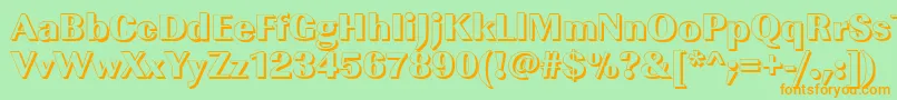 ImperialshHeavyRegular Font – Orange Fonts on Green Background