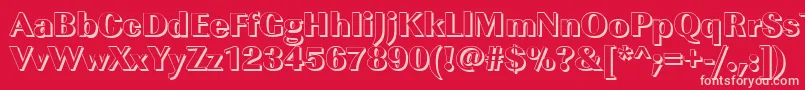 ImperialshHeavyRegular Font – Pink Fonts on Red Background