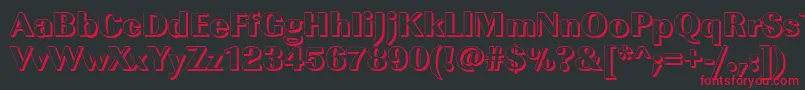 Шрифт ImperialshHeavyRegular – красные шрифты на чёрном фоне