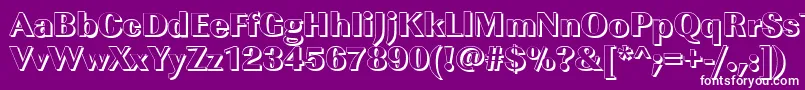 ImperialshHeavyRegular Font – White Fonts on Purple Background