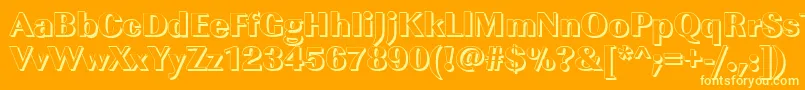 ImperialshHeavyRegular Font – Yellow Fonts on Orange Background