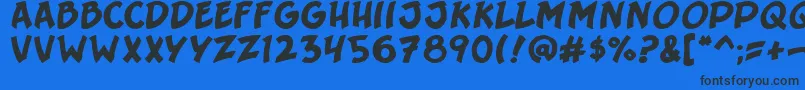 Шрифт Srgt6pack – чёрные шрифты на синем фоне