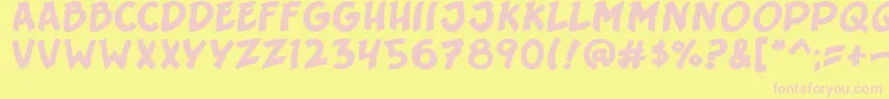 Srgt6pack Font – Pink Fonts on Yellow Background