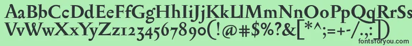 フォントSerapionosfBold – 緑の背景に黒い文字