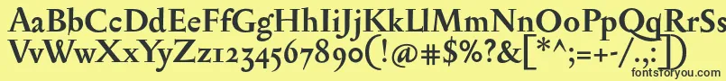 SerapionosfBold Font – Black Fonts on Yellow Background