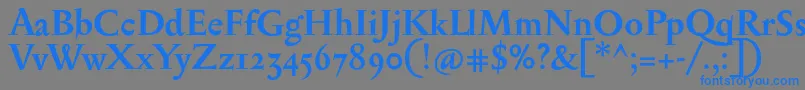 SerapionosfBold Font – Blue Fonts on Gray Background