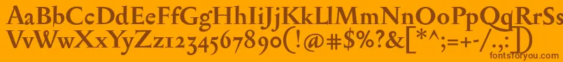 More about SerapionosfBold Font SerapionosfBold Font – Brown Fonts on Orange Background