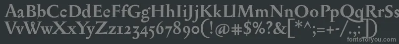 SerapionosfBold-fontti – harmaat kirjasimet mustalla taustalla