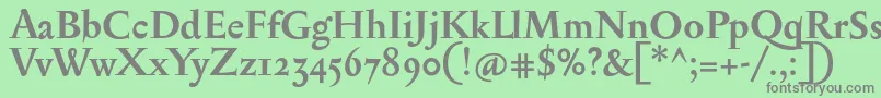 フォントSerapionosfBold – 緑の背景に灰色の文字