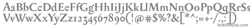 フォントSerapionosfBold – 白い背景に灰色の文字