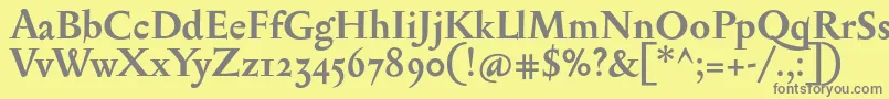 SerapionosfBold Font – Gray Fonts on Yellow Background