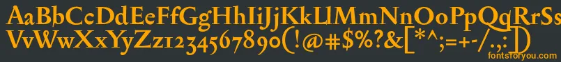 SerapionosfBold Font – Orange Fonts on Black Background