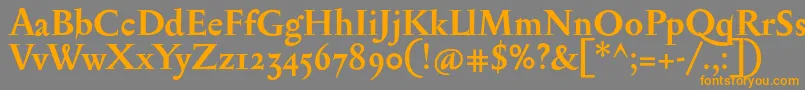 フォントSerapionosfBold – オレンジの文字は灰色の背景にあります。
