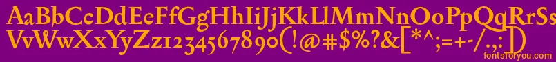 SerapionosfBold Font – Orange Fonts on Purple Background