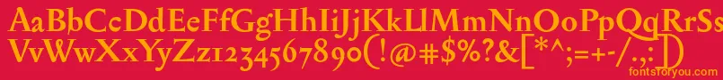 SerapionosfBold Font – Orange Fonts on Red Background