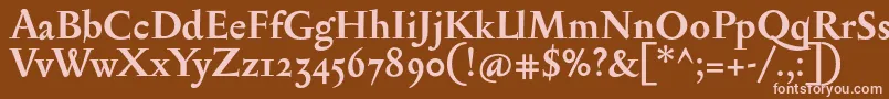 SerapionosfBold Font – Pink Fonts on Brown Background