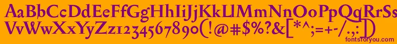 Шрифт SerapionosfBold – фиолетовые шрифты на оранжевом фоне