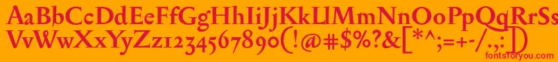 More about SerapionosfBold Font SerapionosfBold Font – Red Fonts on Orange Background